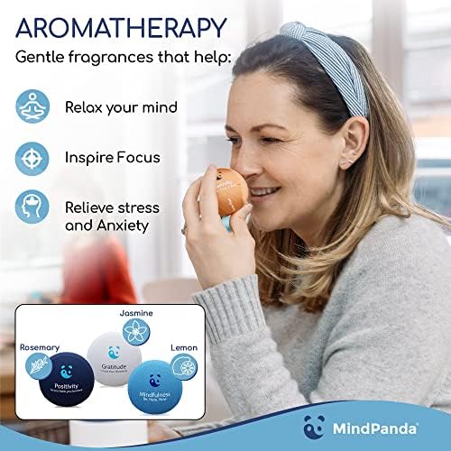 Mindpanda 30 Ден Внимателност Благосостојба Пакет-ароматерапија стрес топки &засилувач; 30 Ден Внимателност Предизвик, Промовира Здраво Размислување &засилувач; инспири