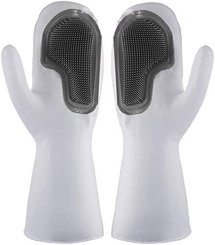 NA Ракавици магија четка за домаќинство ракавици две-во-едно силиконски ракавици за миење садови отпорни на топлина чистење четка чистење