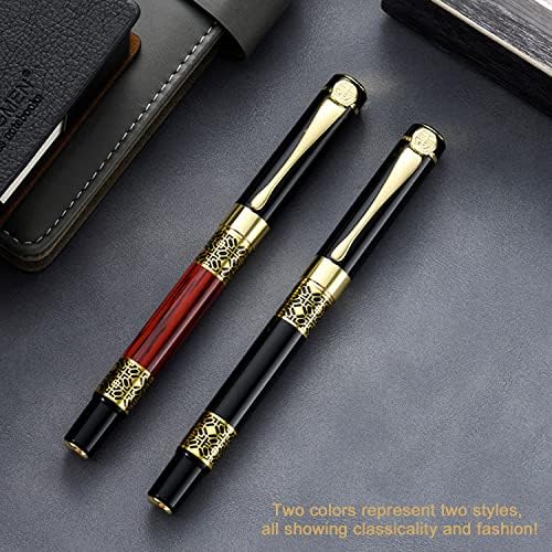 Yivonka Ballpoint Pen Black Refil, класичен ретро стил луксузно пенкало, најдобар подарок за топка пенкало поставен за мажи и жени професионален