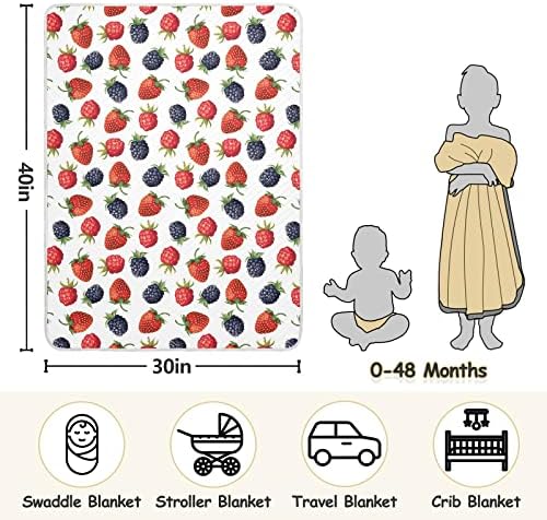 Cataku Симпатична јагода бело бебе ќебе за момчиња Девојче памучно дете ќебиња кревети фрли меко топло примање бебе ќебе за шетач