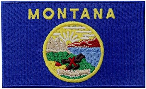 Државно знаме на Монтана, везено амблем железо на шиење на платежната лепенка