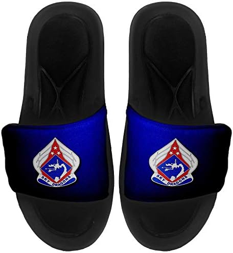 ExpressitBest Pushioned Slide -On Sandals/Slides за мажи, жени и млади - 18 -ти воздушен корпус на американската армија, ракав SHLDR