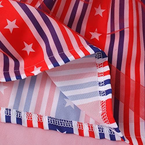 РЕТСУГО девојки 4-ти јули Облека Тул Туту здолништа поставени деца Деца Американски знамиња за печатење на срце 2-8 години