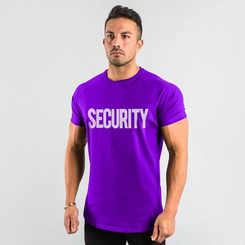 Безбедносна маица со свежи маици 2 еднострани преден заден печатење | Персонал за безбедност на настанот | Графички мета за мажи