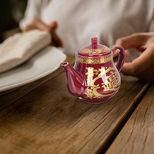 Jardwe метална вода во вода керамички чајник гроздобер чај котел ретро чајник лабава лисја чајник шпорет кунгфу чајник со рачка за