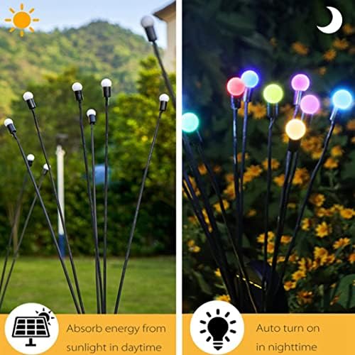 Nirelief Соларни градинарски светла Firefly Swaying Light 6 LED светилки за патека двор двор соларни светла отворено градина градинарски