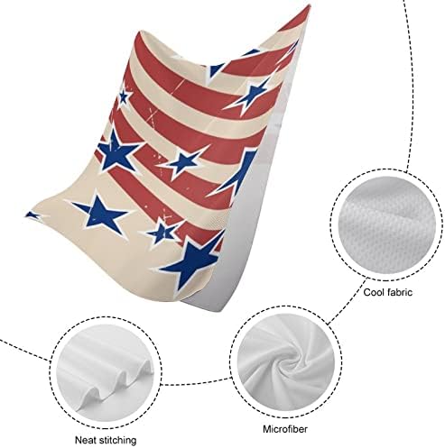 Американски патриотски starsвезди и ленти Брзи суви крпи за миење садови високо апсорбирани крпи за лице за лице за лекови за бања за