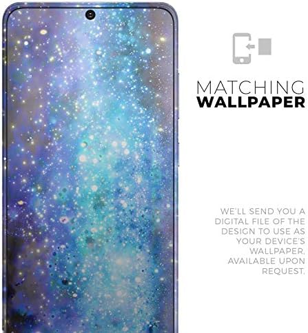 Дизајн Скинц блескав вселенски текстура заштитна винил декларална обвивка за кожата компатибилен со Samsung Galaxy S20