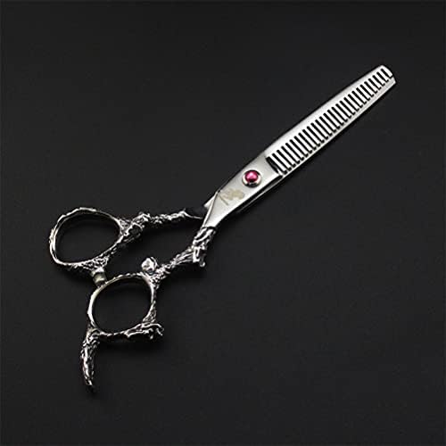 ZBXZM бербер ножици за сечење на домашни ножици за коса, 5 парчиња комплет за ножици за професионални фризури со слабеење на ножици 4cr Не'рѓосувачки челик, за домашен с?