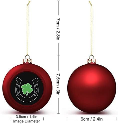 Среќно Шамрок поткожи Божиќни топчиња украс украс за уништување за привлечност Божиќно дрво виси декорација