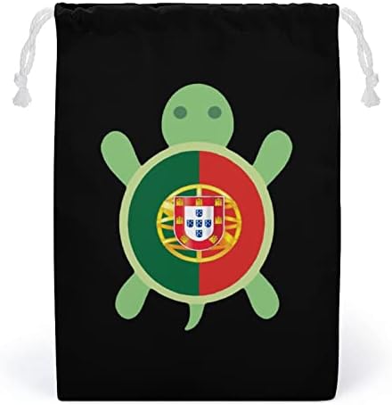 Португалија Знаме Желка Платно Торба За Складирање Еднократно Врвка Торбичка Торбичка Торба За Намирници За Домашно Патување