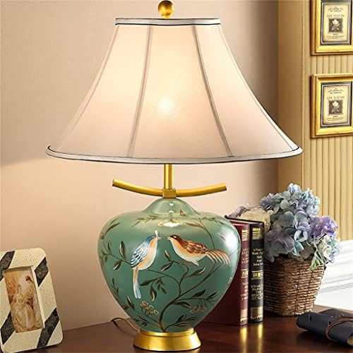 Lysldh рачно насликана креативна кинеска керамичка ткаенина E27 затемнета маса за ламба за свадбена декор дневна соба спална соба