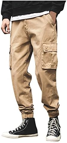 Sgaogew Men Панталони се облекуваат панталони солидни комбинезони спортови случајни чипка за есенско пролетно летно панталони кои трчаат панталони за мажи