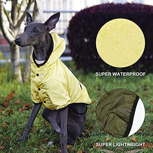 Мало куче мантил со џеб за пакување на џеб - водоотпорен дожд Пончо Худи Сликер со дупка за поводник - јакна за дожд за мало затворање на