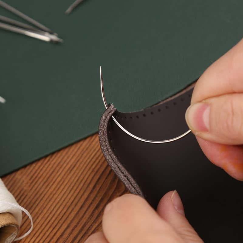 LMDZ Професионален кожен занаетчиски алатки комплет кожен кожен шиење комплет кожен игла восочен конец на седло Гровер Поставете додатоци -