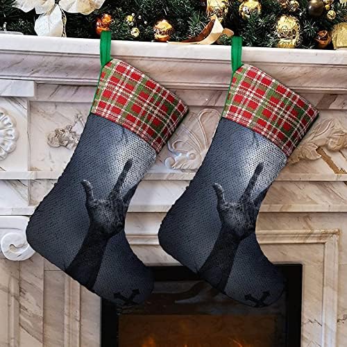 Застрашувачка ноќна зомби рачна секова Божиќна празничка чорапи Реверзибилна промена на бојата Магичен фонд за Божиќно дрво Камино виси