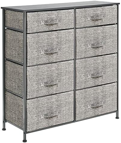 Mdesign 35.3 Висока челична рамка/дрво за складирање на мебел за мебел за складирање, 8 отстранливи фиоки за тенок ткаенина - Организатор