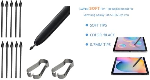 [10 парчиња] OEM Tab S6 меки совети, NIBS [0,7 mm] замена за Samsung Galaxy Tab S6/S6 lite Stylus s Pen