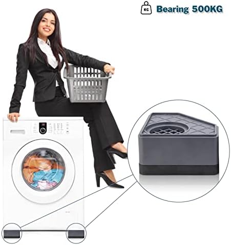 Анти -вибрации влошки за машина за перење - Машич за миење садови и фен високо тврдо носење на квадратни гумени влошки за стапало, откажување