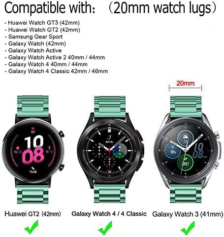 ДИЛЕЛЕ Бендови Компатибилни Со Samsung Galaxy Watch 5/5 Pro/Galaxy 4/4 Класичен/Галакси 3 41mm / Галакси Часовник 42mm, 20mm Метален Ремен За