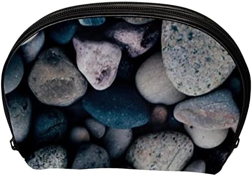 Тбуобт Торба За Шминка Патент Торбичка За Патување Козметички Организатор За Жени И Девојки, Пејзажни Крајбрежни Камења