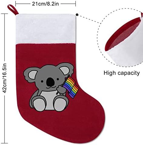 Геј гордост Коала Божиќ виси чорапи за порибување за Божиќно дрво од камин
