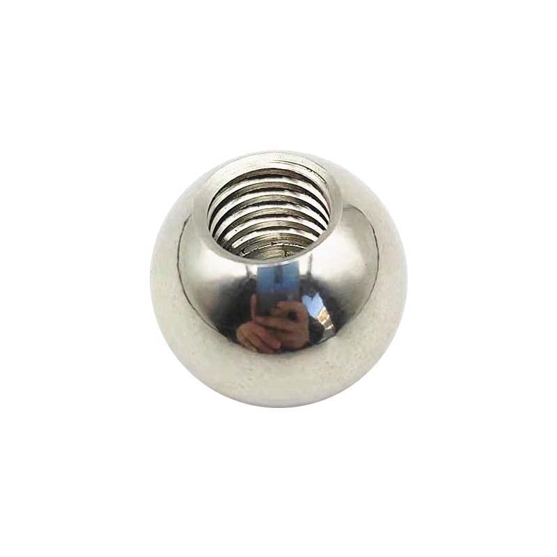 Edric 1pcs Тема на орев Дијаметар 8мм М8 Метричка метричка топка за дупчење од не'рѓосувачки челик, женска нишка слепа дупка мазна топка за мониста, надворешна диа 15-60мм