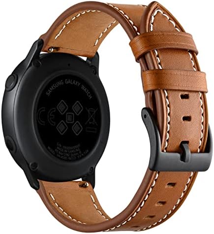 JNCVXN Компатибилен Со Samsung Galaxy Watch 4 44mm 40mm Класичен 46mm 42mm Бендови, 20mm Брзо Ослободување Вистинска Кожна Лента За Замена На Часовникот За Galaxy Watch 3 41mm/42mm Активни 2/Опрема С?