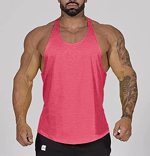 Лехменлин машко бодибилдинг стрингер резервоар врвови тренингот и назад фитнес мускулна маица маица брзо суво