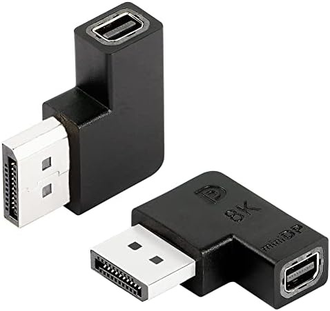Gelrhonr Mini DisplayPort To DisplayPort адаптер 8K ， 1,4 верзија Mini DP Femaleен во DP машки конвертор Не двонасочен менувач, 8K@60Hz