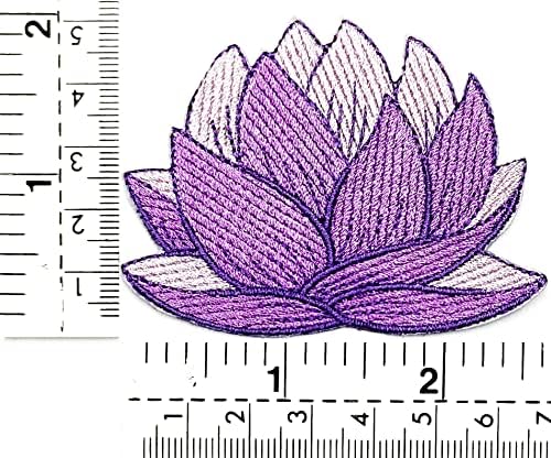 Hho patch Purple Lotus закрпи убави цвеќиња лого лого дете бебе девојче јакна маица лепенка шива железо на везена симболна значка за знак за знак