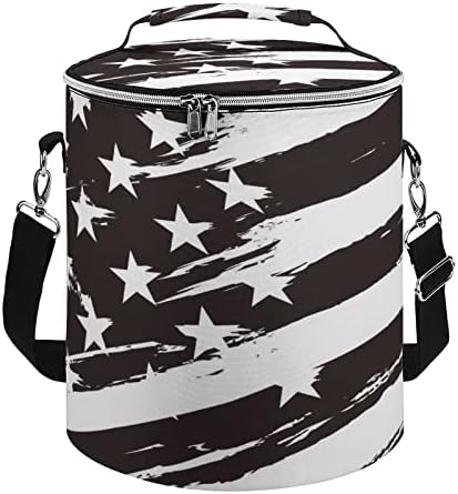 Американско Американско Знаме Црно Бела Торба За Ручек Отпорна На Истекување Чанта За Ладилник За Повеќекратна Употреба За