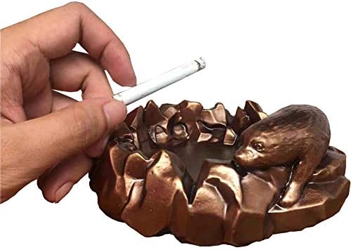 Нежна смола од заптивка на мило, на отворено во затворено цигара од пепел Мини сад за таблета, скулптура бронза