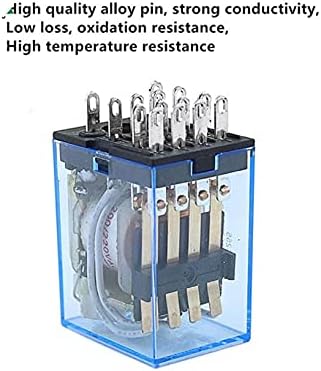 Ienyu 1 Сет MY4NJ Мали Реле Моќ Реле DC110V AC110V DC220V AC220V Серпентина 4NC Реле Din Железнички 14 Пин+Мини Реле