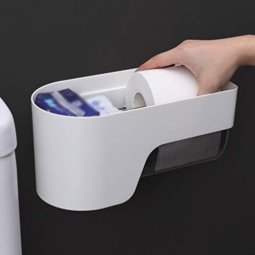 ДРЖАЧ ЗА Тоалетна Хартија YFQHDD, Бесплатна Инсталација За Удирање Водоотпорен Држач За Ролна Тоалетна Хартија Со Складирање На Мобилен