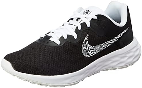 Nikeенска револуција 6 Следни чевли за трчање на природата, црно/бело, 7 м САД