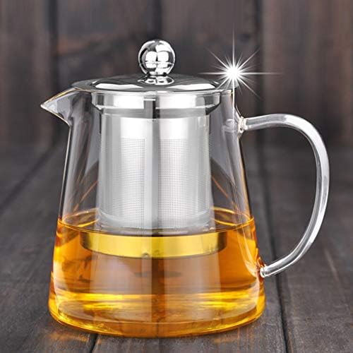 Стакло стомна експлозија-отпорна на топлина стакло чајник чај чај од чај од не'рѓосувачки челик чаша чаша чаша за домаќинство котел