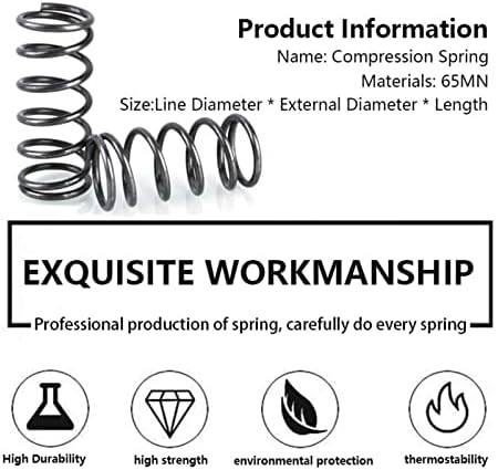 Изворите на компресија се погодни за повеќето поправка I телескопски пролетен притисок на пролетната компресија на пролетната жица Дијаметар на жица 0,6мм, надворе?