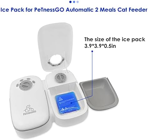 Petnessgo Automatic 2 оброци фидер за мачки, фидер за миленичиња со тајмер, временска и контрола на порцијата за суво или полу-моистичка храна, диспензерот за храна за мачки и