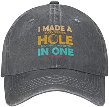 Направив дупка во една капа гроздобер каубојски бејзбол капи Црн сончев тато капа за мажи жени