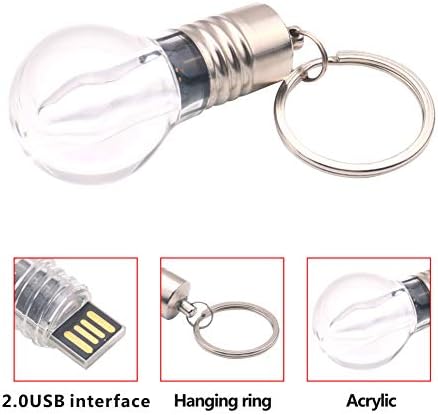 64GB USB 2.0 Led Светилка Сијалица Модел Флеш Диск Меморија Стап Pendrive Палецот Диск Со Клучеви Дизајн…