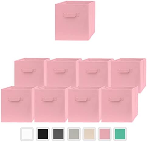 Коцки за Складирање поматри-Корпи За Складирање коцки од 11 инчи | Корпа За Организатор На Преклопување За Плакар, Облека И Играчки | 2