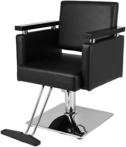 Флојинм опрема за убавина за коса Хидраулична бербер стол црна стилска салон салон за бербер стол