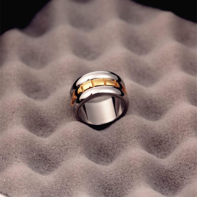 Колезо Познати прстени за мажи жени 14 килограми 316L Loveубовни прстени 12мм ширина-05752