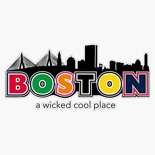 CNW Studio Wicked Boston vinyl Водоотпорен налепница Декларална лаптоп лаптоп wallиден прозорец браник налепница 5 “