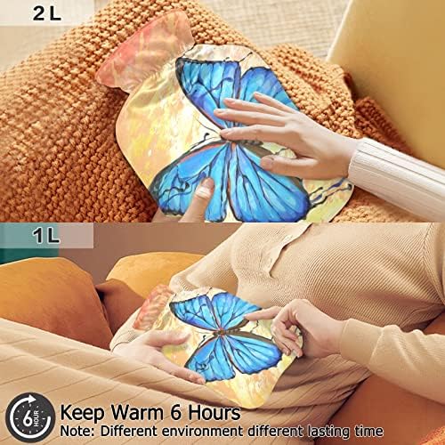 Оаренкол пеперутка Акварелс со топла вода вреќа со топла вода со топла и ладна компресија 1 литар