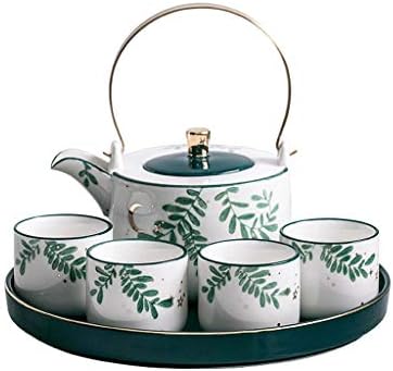 Чај постави чаши и чаши Дома нордиска чајничка дневна соба керамика вода со вода пет парчиња со комплети за чај со фиоки