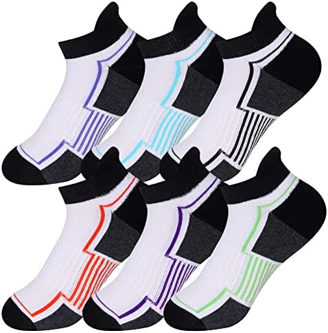 Досмарт Момци чорапи 6 пара спортски глужд атлетски чорап деца памук половина перничиња со ниски сеци за мали деца