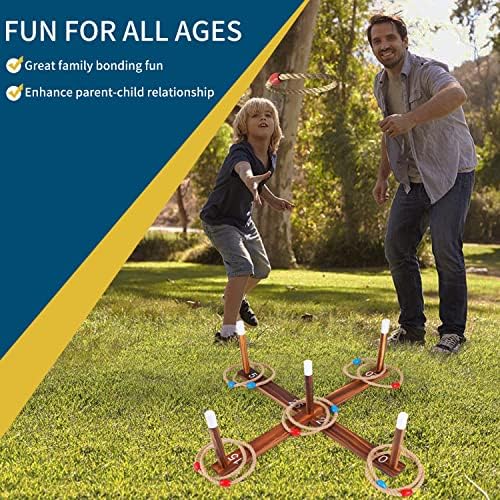 Дипи Голема Прстен Фрли Игра За Деца - Надвор Игри За Деца 8-12 - Семејни Игри За Деца И Возрасни-Дрвени Двор Игри За Семејство