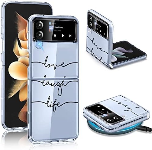 Dumeitio Z Flip 4 Случај Силиконски Галакси Z Флип 4 Цветни Случај За Жени Девојки Отпорни На Гребење Шок Отпорни Заштитен Капак За Samsung Galaxy Z Flip 4 5G Тенок Телефон Случај